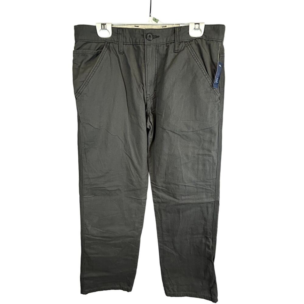 SKU 2172 Old Navy Men's 33x32 Flannel Lined Straight Leg Work Jeans Gray NWT